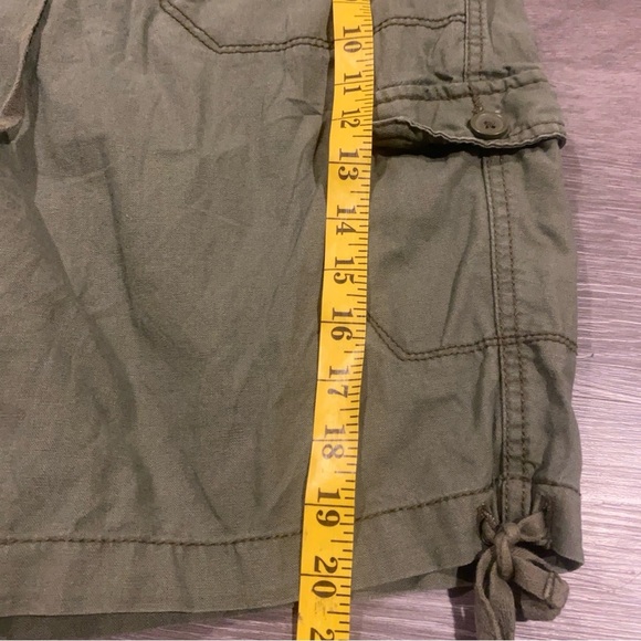 Faded Glory Women’s Cargo Shorts Olive‎ Green Size 18 Linen Cotton - Picture 5 of 8